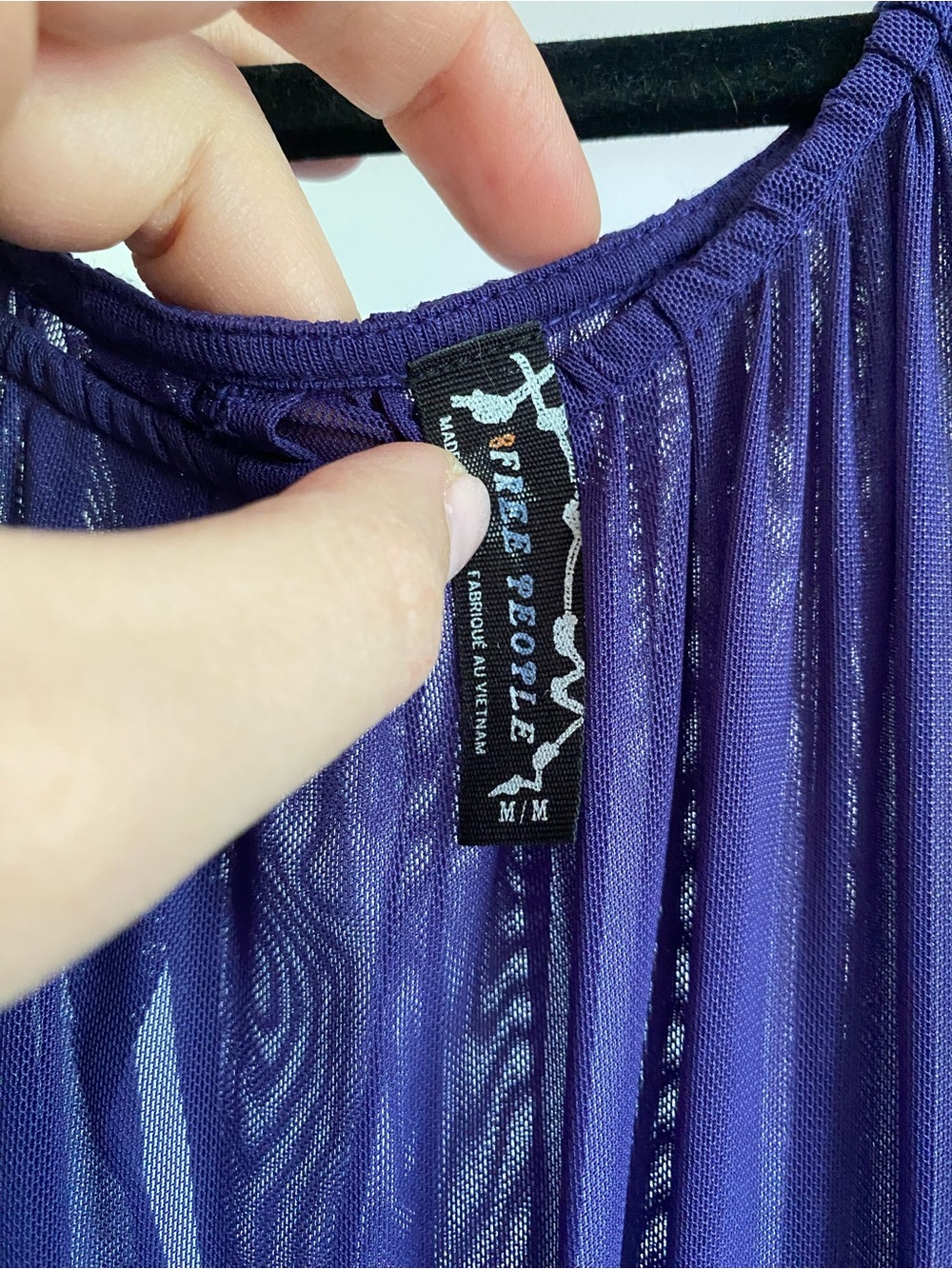Free People Sheer Sleeveless Purple Overlay Dress - Picture 3 of 3